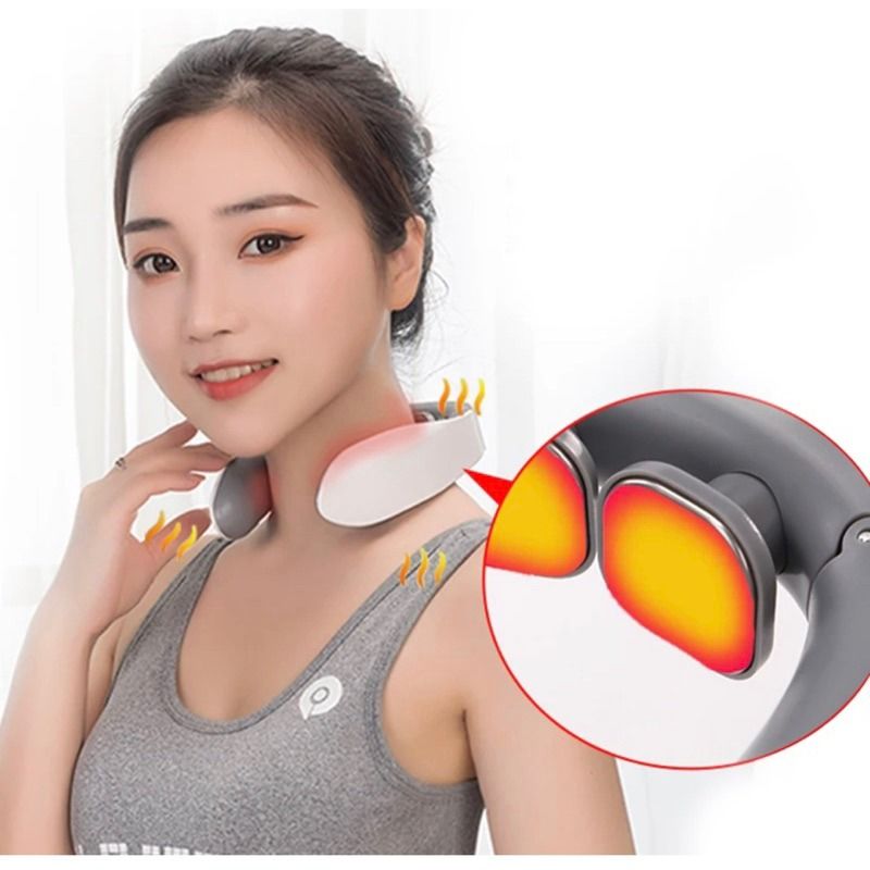 Neck Massage Intelligent Charging Heating Hot Pressing Magnetic Pulse  Fashion Multi User Usage Portable Pulse Neck