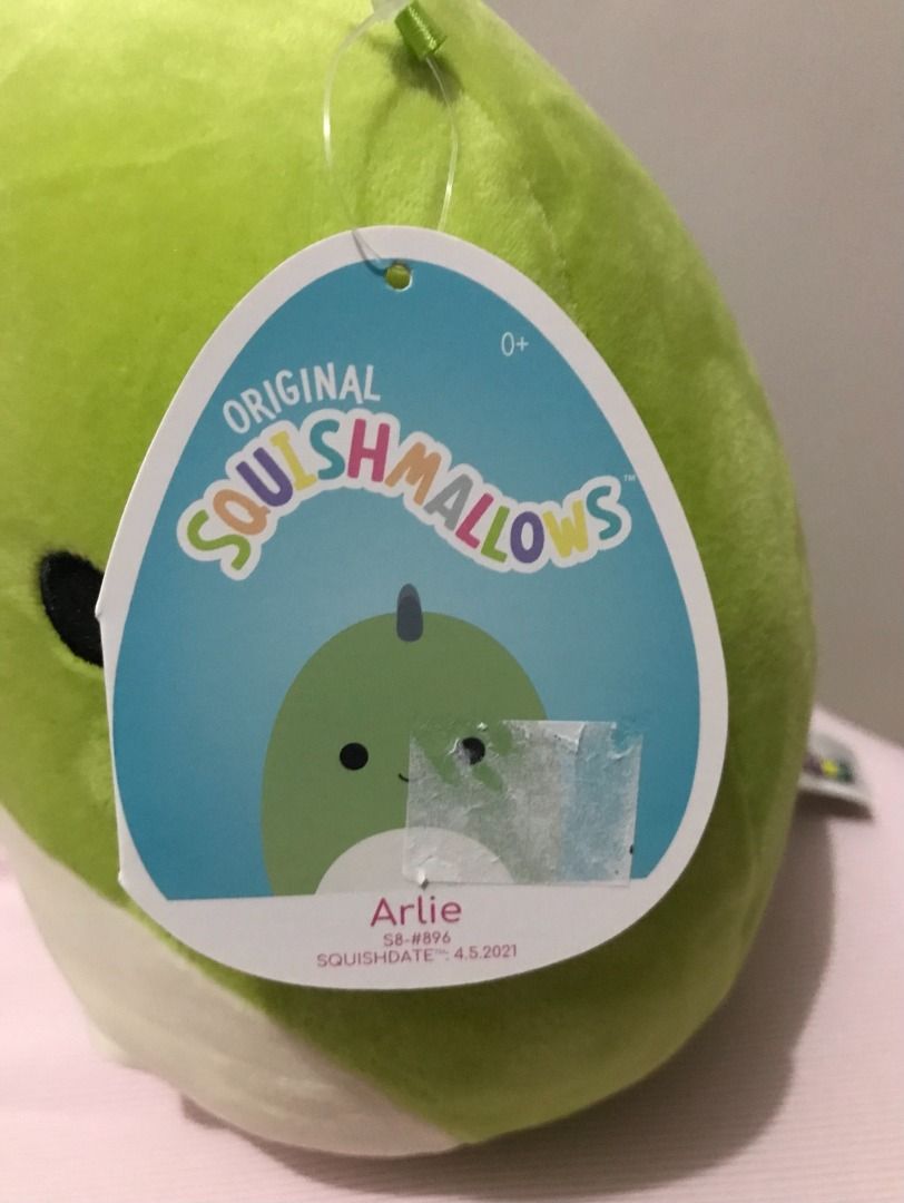 Kellytoy Squishmallow 8” & 5 ARLIE the GREEN DINOSAURS NEW WITH TAGS