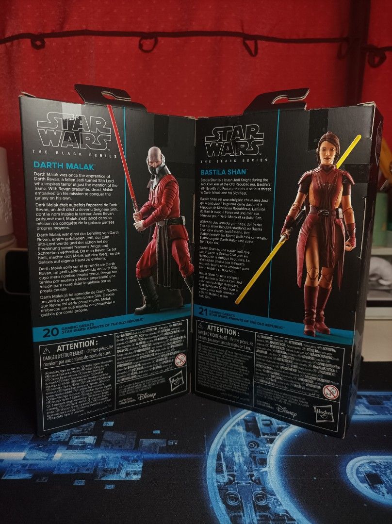 Star Wars TBS Darth Malak and Bastila Shan set Hobbies Toys Toys Games on Carousell