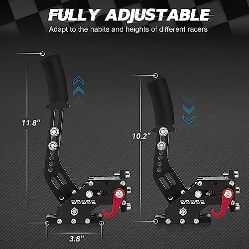 aikeec 64Bit PC USB Handbrake, Upgrade SIM Racing Games Handbrake for LO  GITECH G25 G27 G29 T500 T300 THRUST MASTER FANATECOSW DIRT RALLY, 2M Nylon  Cable/Reinforced Spring/Black Without Clamp, Hobbies & Toys