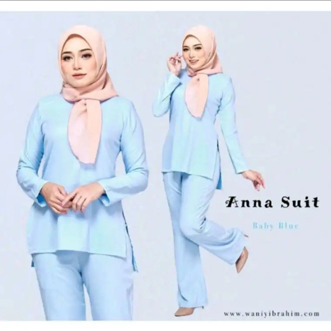 Suit Palazo set blouse formal attire office wear baju kerja ironless perempuan palazzo Warda muslimah seluar Women s Fashion Dresses Sets Sets or Coordinates on Carousell