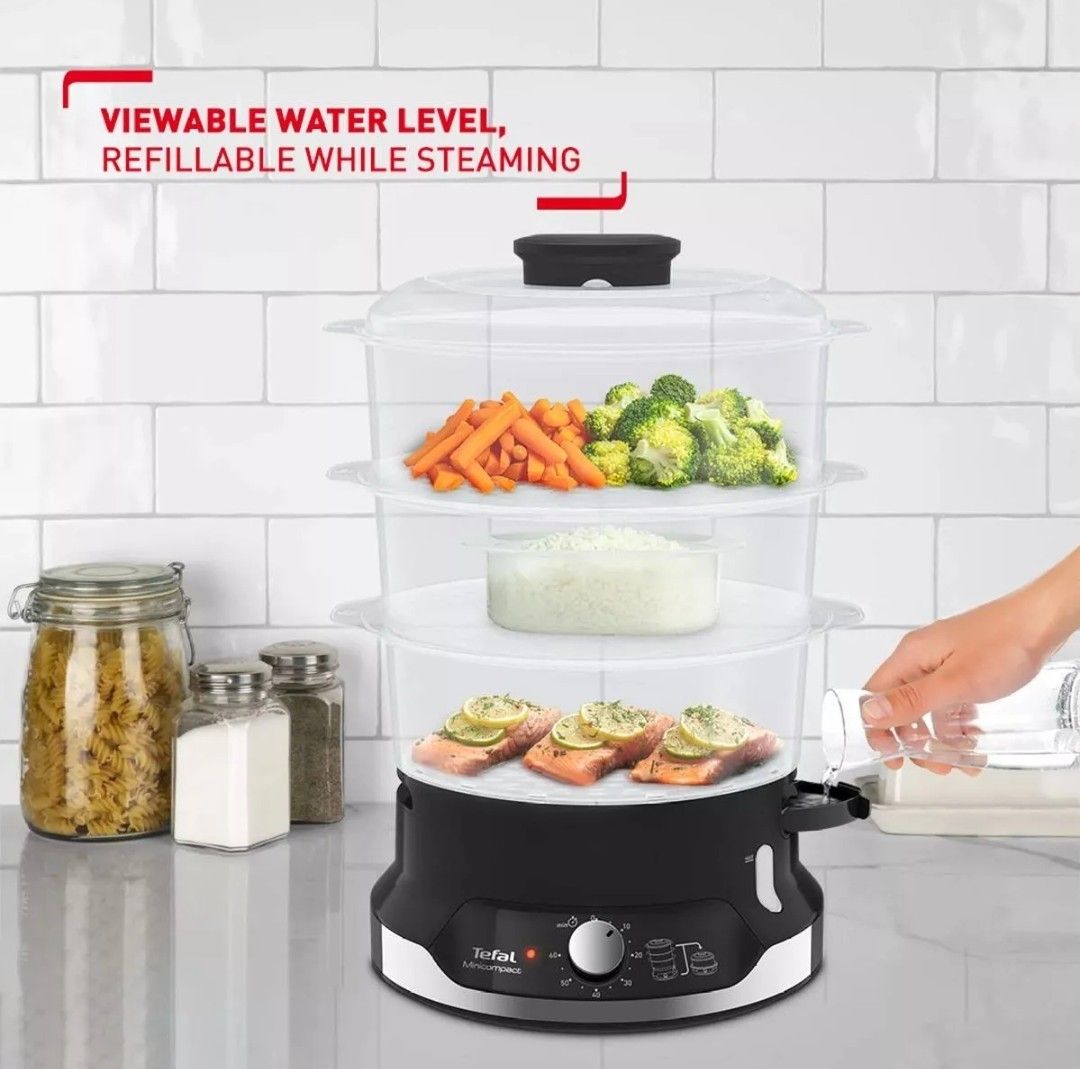 Tefal 9L 3 Tier Food Steamer [VC2048], TV & Home