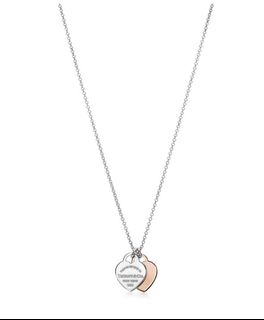 Tiffany co double hot sale heart necklace