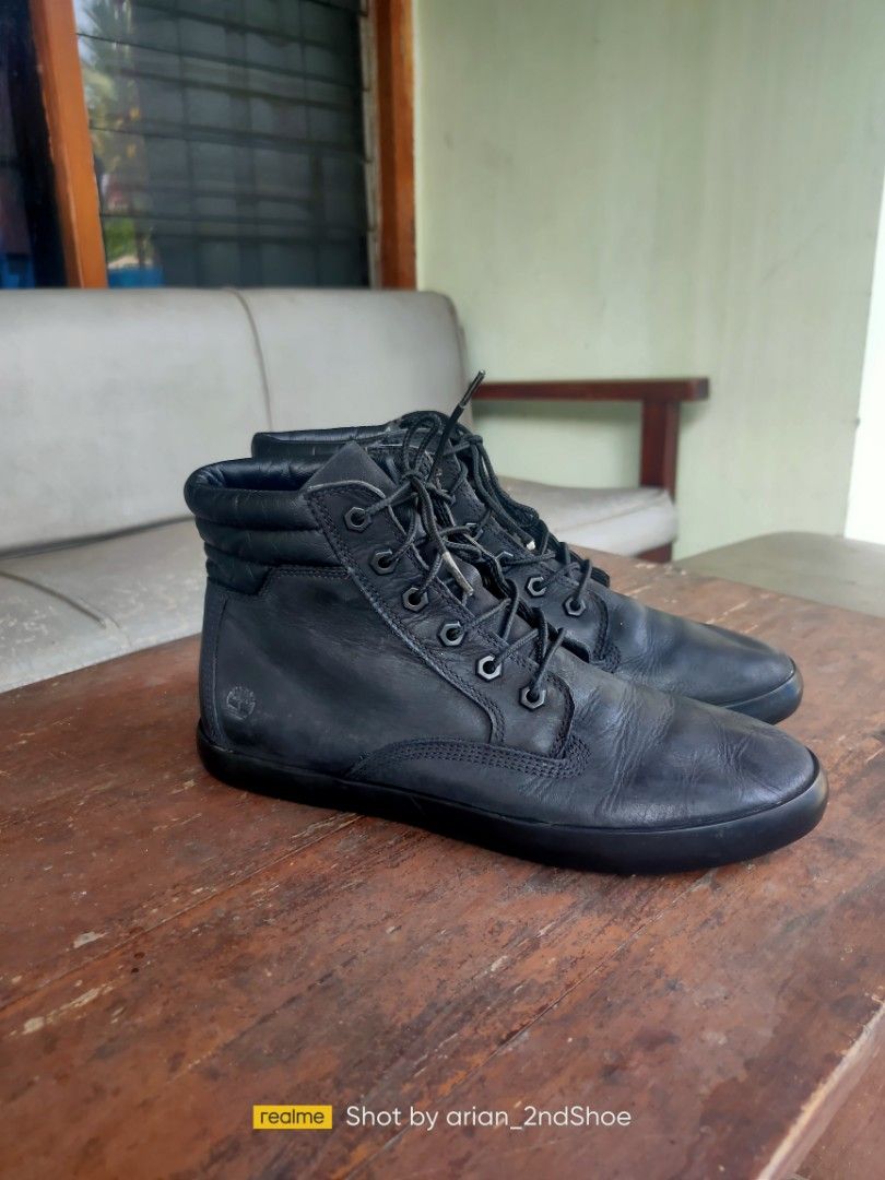 Timberland A1KLO Dausette Sneaker Boot Triple Black Nubuck Leather