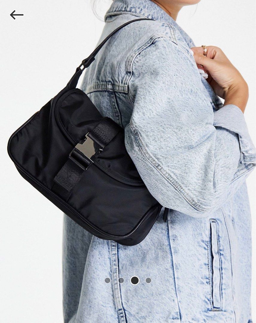 Topshop nylon shop shoulder bag