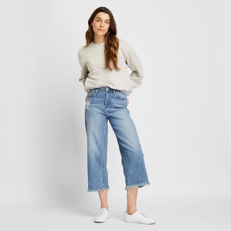 Uniqlo cropped jeans on sale