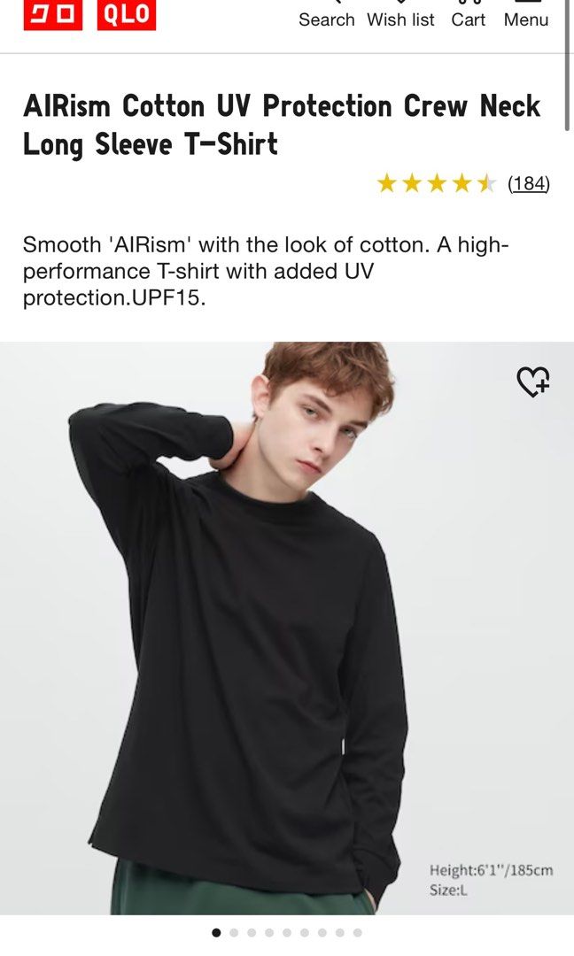 AIRism UV PROTECTION CREW NECK LONG SLEEVE T-SHIRT