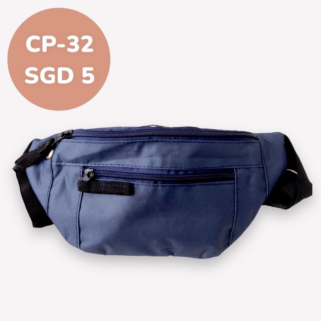 Unisex Marsupio Belt Waist Bag Navy Nylon Tessuto Fanny Pack FREE MAILING