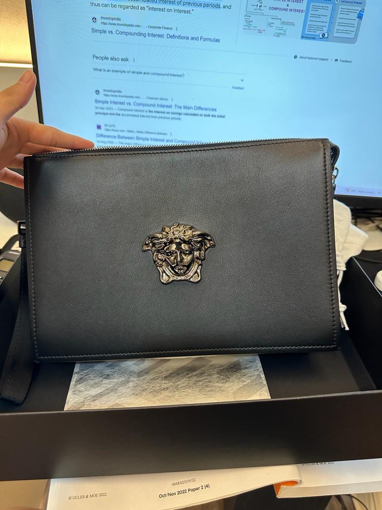Versace medusa head clutch