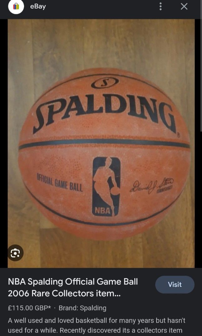 Vintage 1990s Spalding NBA David J. Stern Official Game Ball Basketball  (29.5")