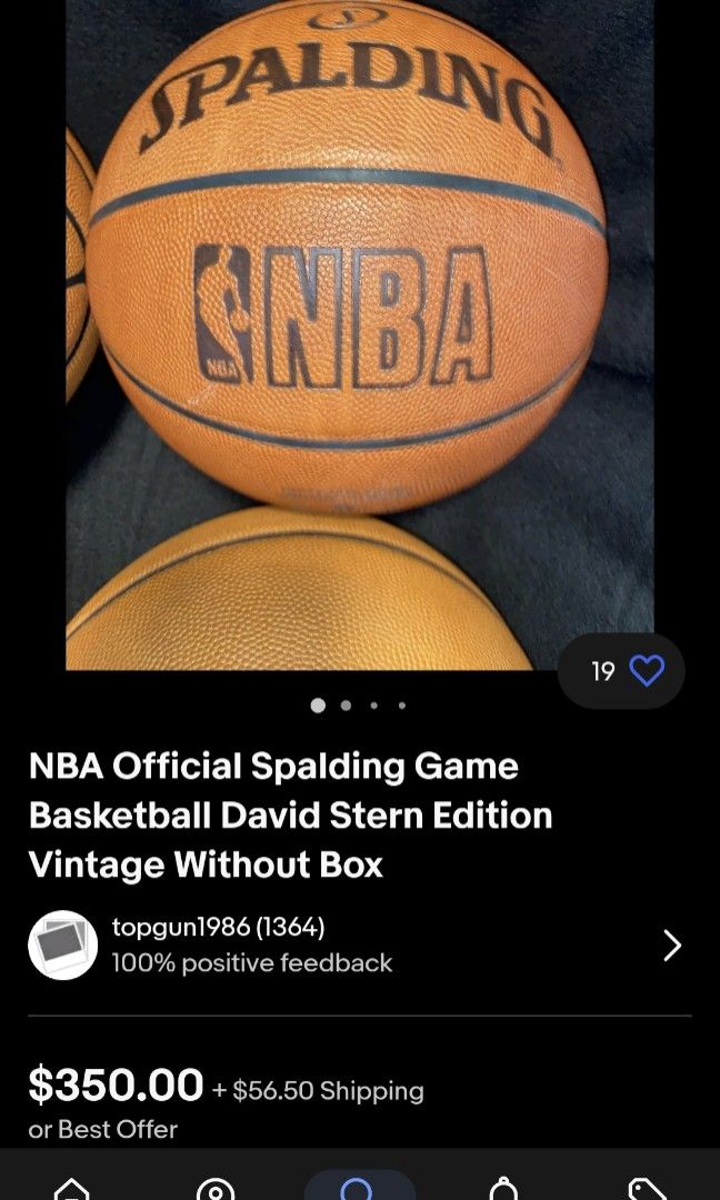 David Stern NBA Commisioner Signed Spalding NBA Leather Basketball 152138