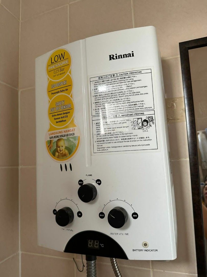 Water Heater Gas Rinnai / Pemanas Air, Elektronik, Lainnya di Carousell