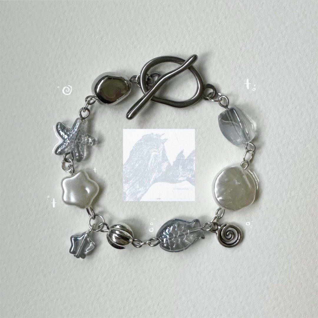 wave to earth ocean inspired chunky beaded bracelet Women s