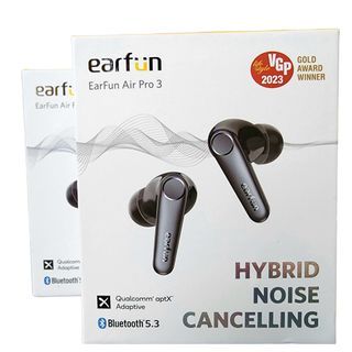 EarFun Air S, Upgraded Noise Cancellation Earbuds, Bluetooth 5.2, aptX , 4 Mics CVC 8.0 Clear Call, Multi-Device Connectivity, EarFun App, Black