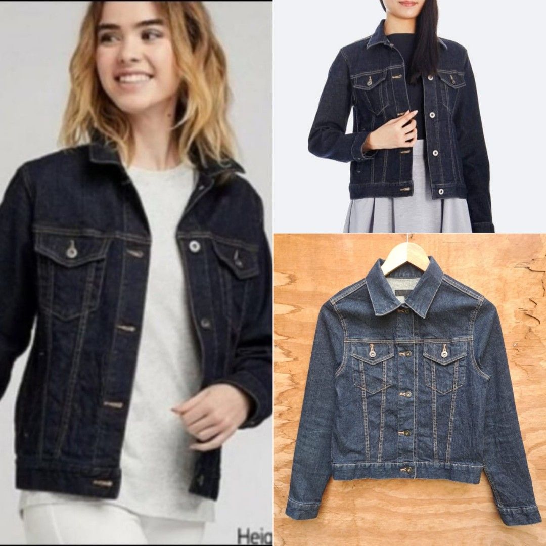Uniqlo denim cheap jacket womens
