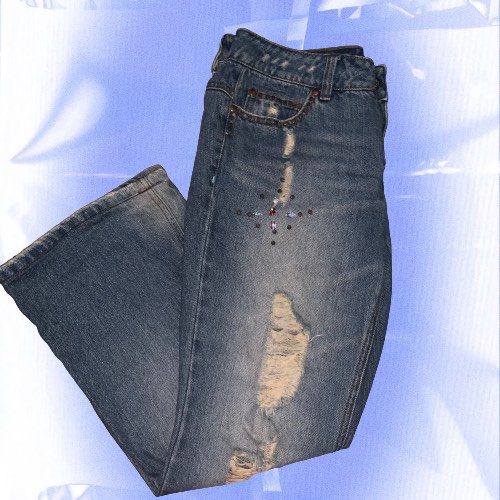 Y2k low rise ripped jeans, Women's Fashion, Bottoms, Jeans & Leggings ...