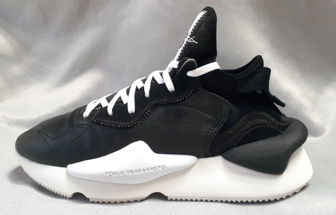 Y3 Adidas Kaiwa Leather Yohji Yamamoto Black and white F97415 men s sneakers size US 7.5
