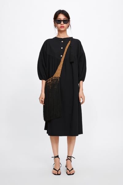 Zara buttoned outlet oversized shirt dress