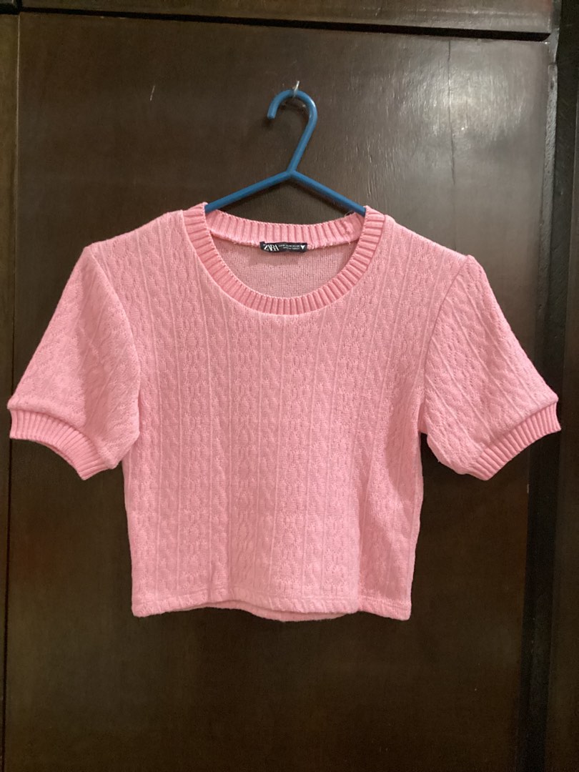 Zara Knitted Crop Top on Carousell