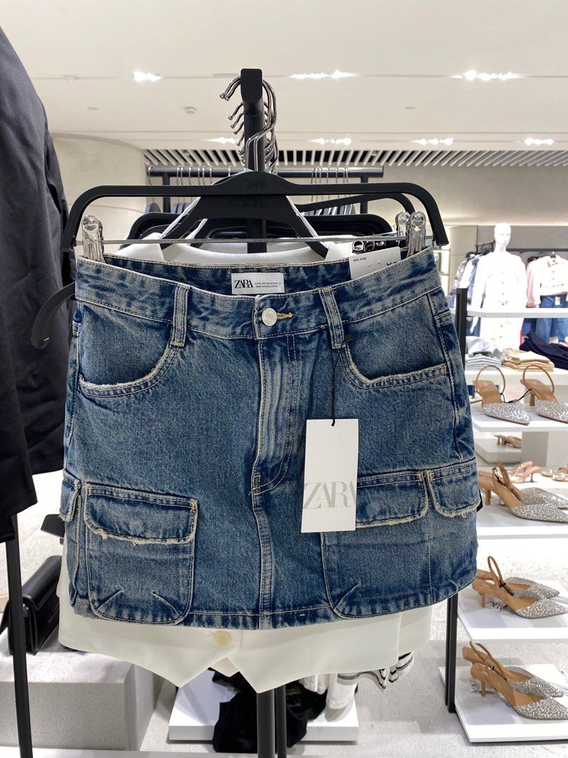 Jack & Jones Jjxx Jxiris Mini HW Cargo Skirt DNM - Gonna In Jeans Donna, Denim Lavato, 100% Cotone, Vestibilità Comoda E Morbida, Stile Casual