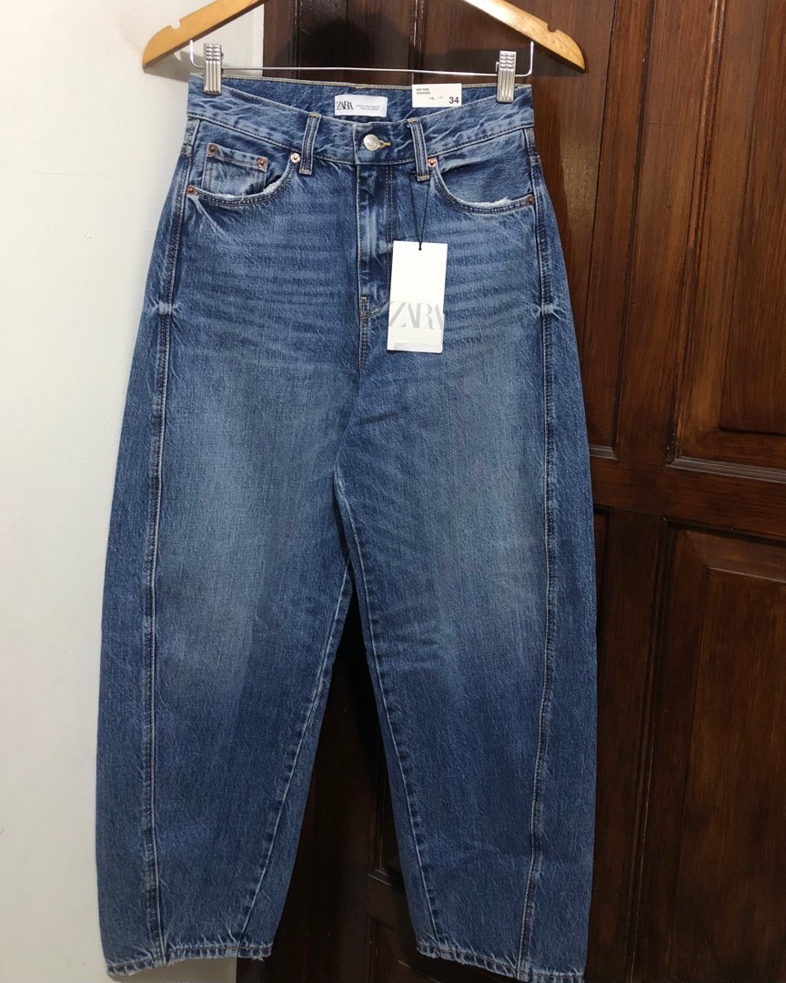 Zara original carrot jeans, Fesyen Wanita, Pakaian Wanita, Bawahan di