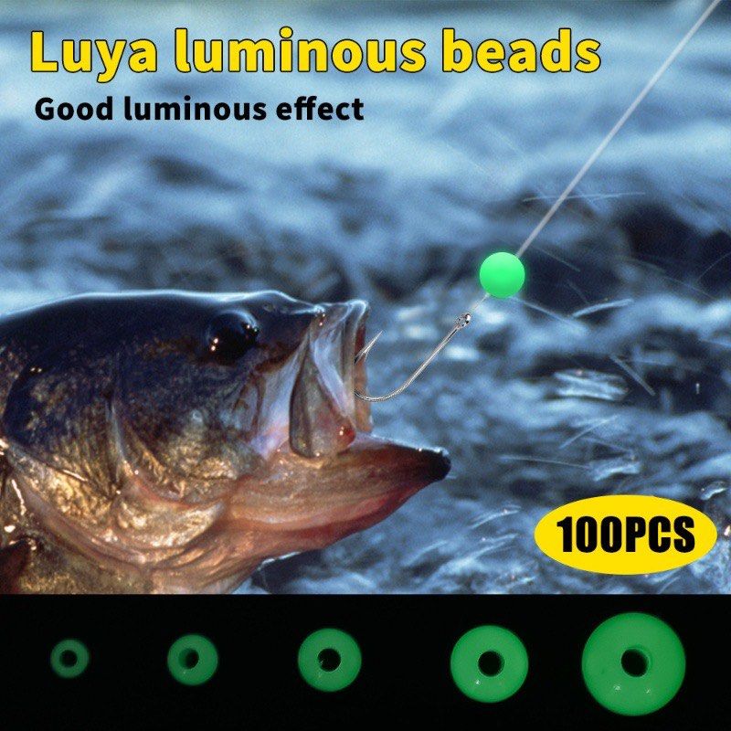 100Pcs Glow Rig Beads Sea Fishing Lure Floating Float Tackles luminous,  Sports Equipment, Fishing on Carousell