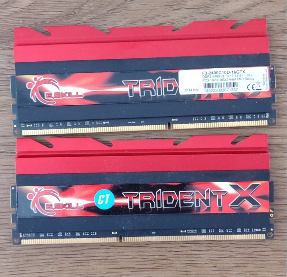 16GB 2x8GB G.SKILL TridentX DDR3 2400 Computers Tech Parts