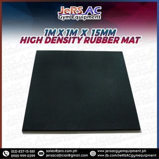 1m x 1m x 15mm High Density Pure Rubber Mat