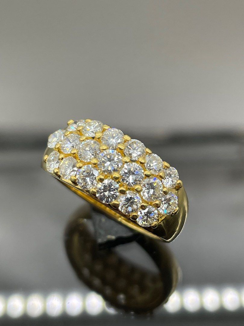Gold diamond sale ring ladies