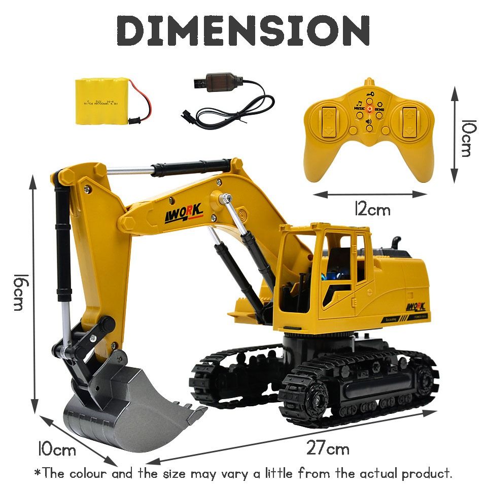 8 Channel Wireless Alloy Excavator Remote Control Digger