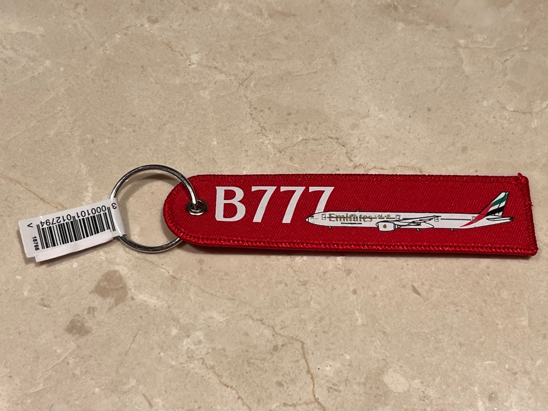 [全新] 阿聯酋航空 Emirates 波音 B777 飛機 鎖匙扣 Boeing 777 B777300ER Remove Before