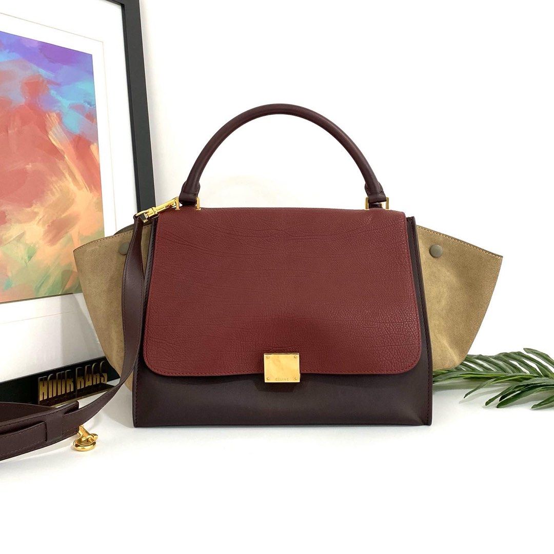Celine tricolor trapeze bag on sale