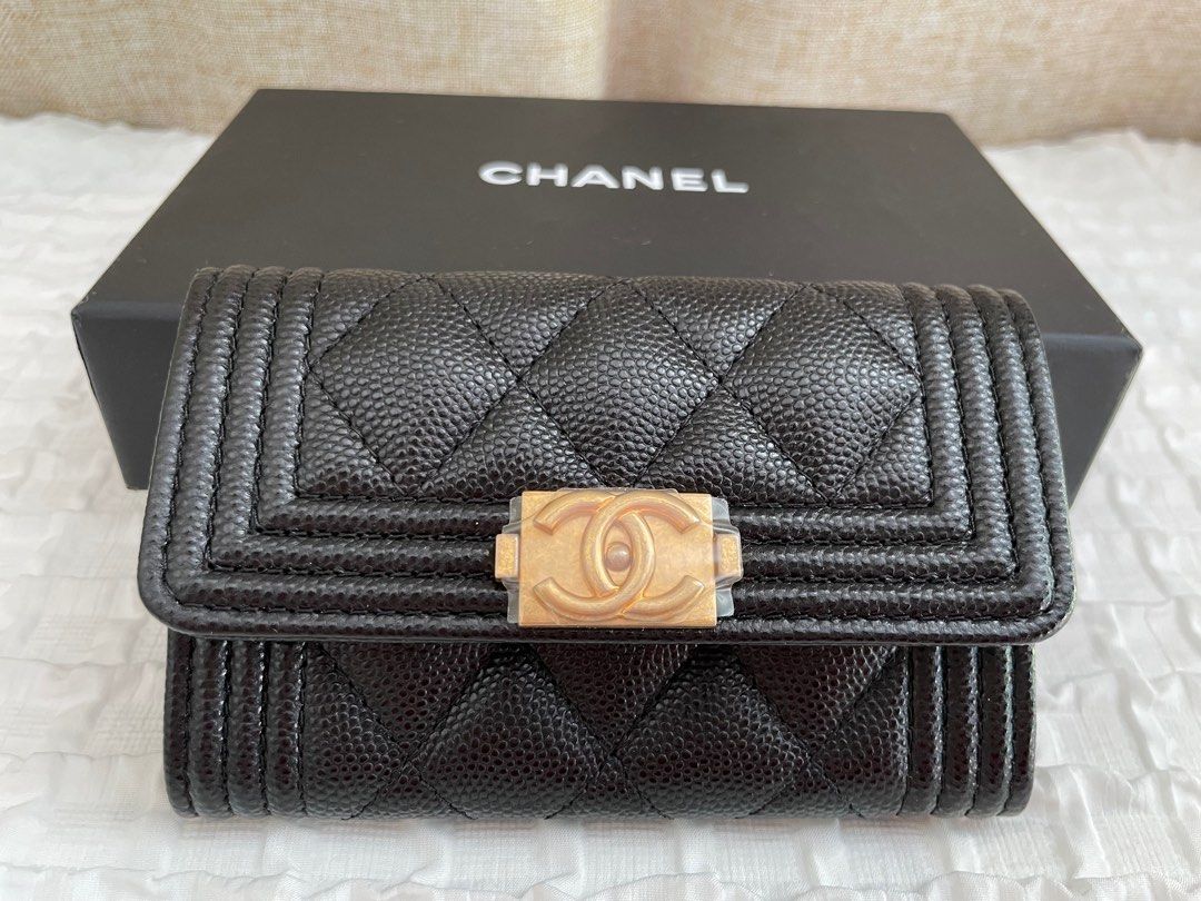 Boy chanel flap outlet card holder price
