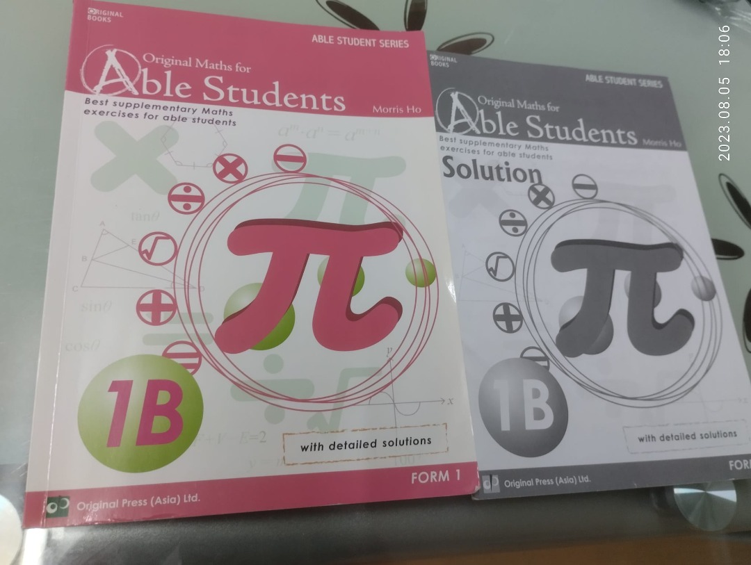 賣舊中一課本 (Original Maths for Able Students with detailed solution), 興趣及遊戲 ...