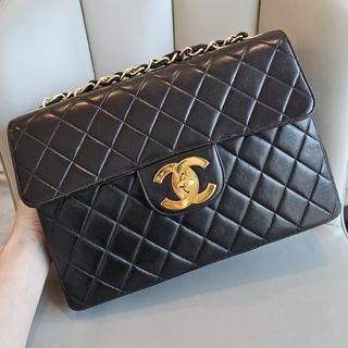 ❤️RESERVED❤️REDUCED TO CLEAR!!! Rare Authentic Vintage Chanel Flap Lambskin  Leather 24K GHW., Luxury, Bags & Wallets on Carousell