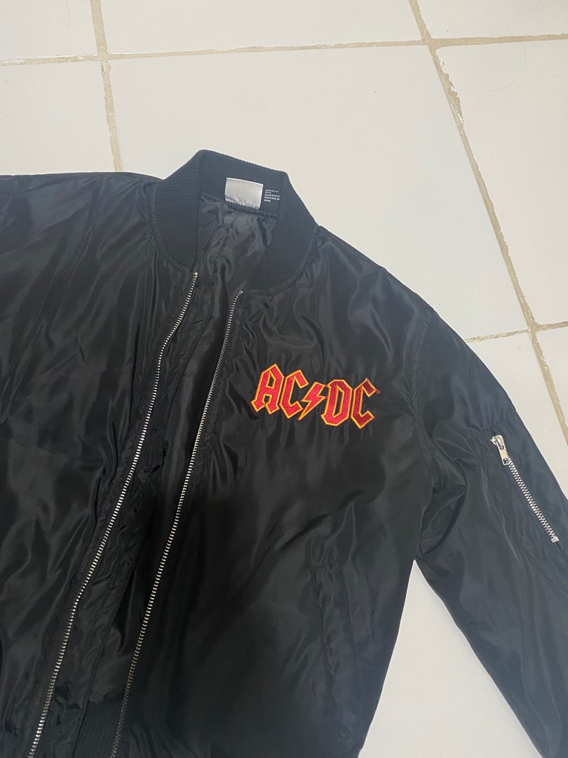 ACDC Black Bomber Jacket on Carousell
