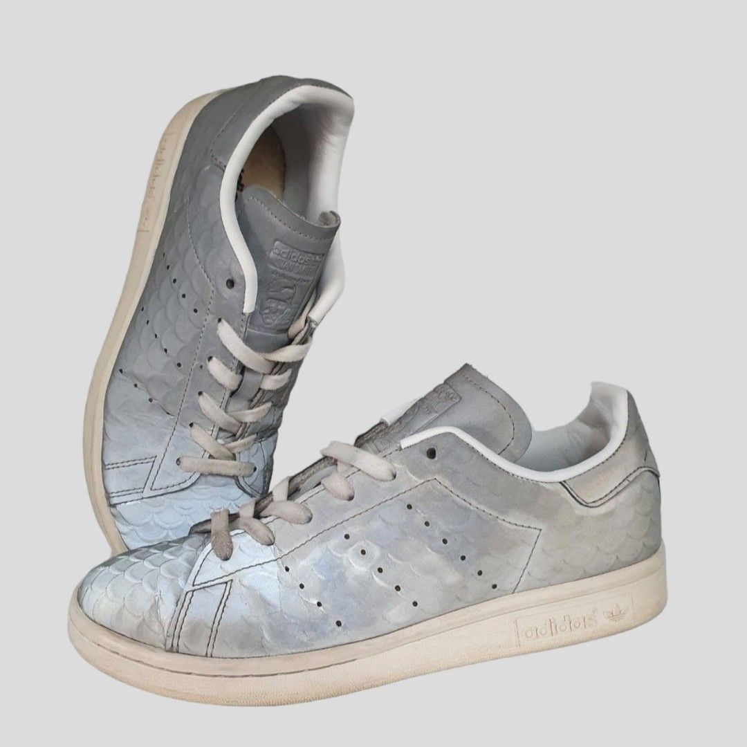 adidas gazelle silver green womens Fin Stalker Fish Scale Grey Men's Slip-On Canvas Shoe