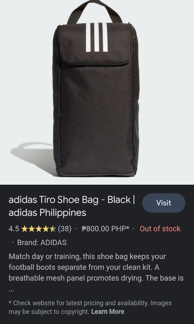 Adidas Tiro Shoe Bag, Men's Fashion, Bags, Belt bags, Clutches and Pouches  on Carousell