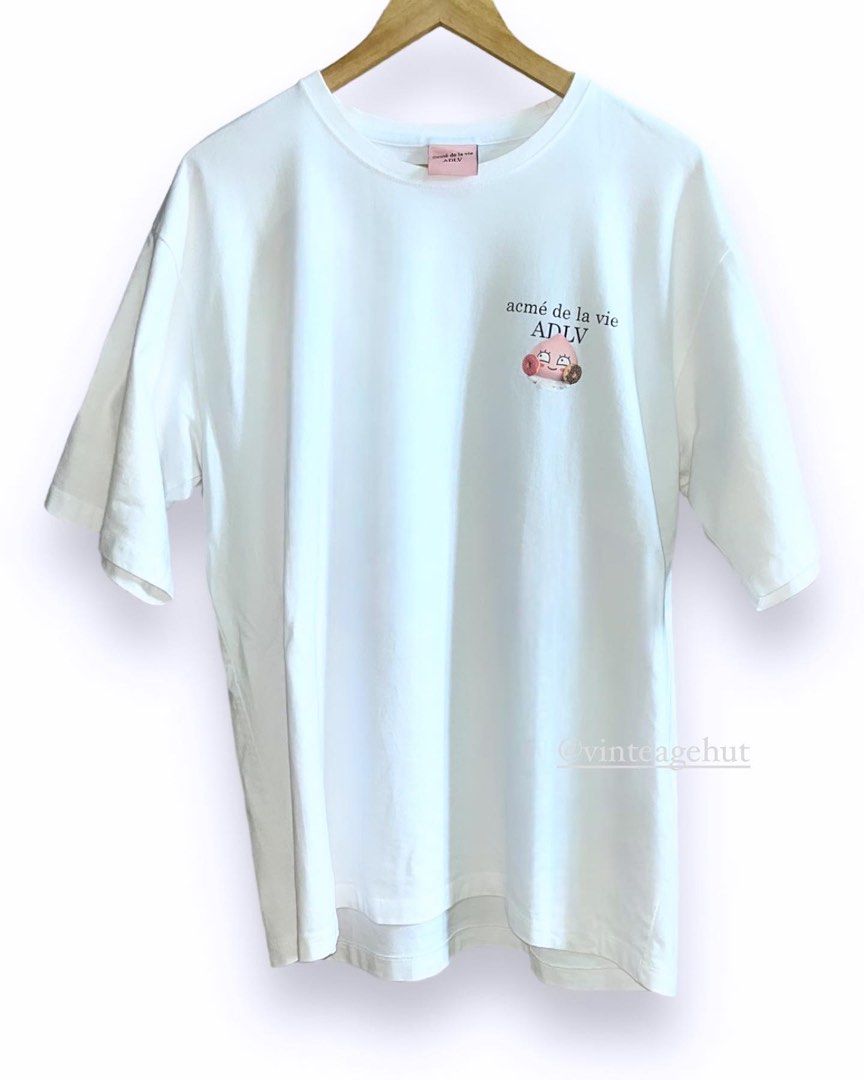 Adlv X Kakao Apeach Mini Donut Oversized Tee Mens Fashion Tops And Sets Tshirts And Polo Shirts 4979