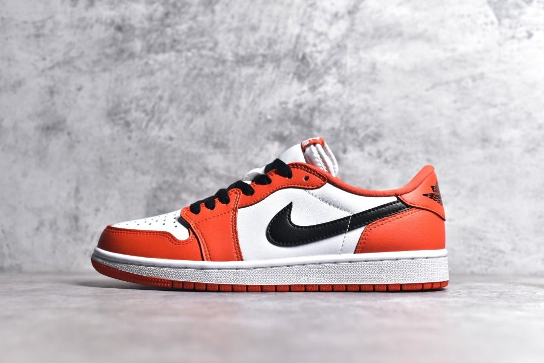 Air jordan 1 discount low orange and black