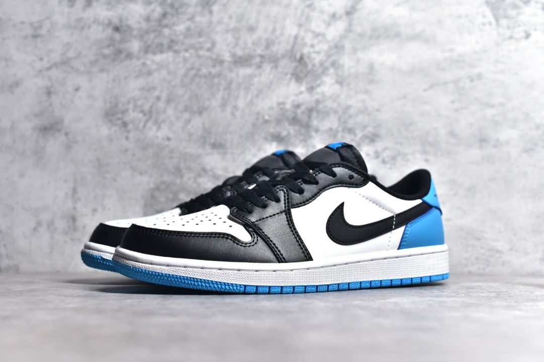 Air Jordan 1 Retro Low OG Black Dark Powder Blue shoes Men s