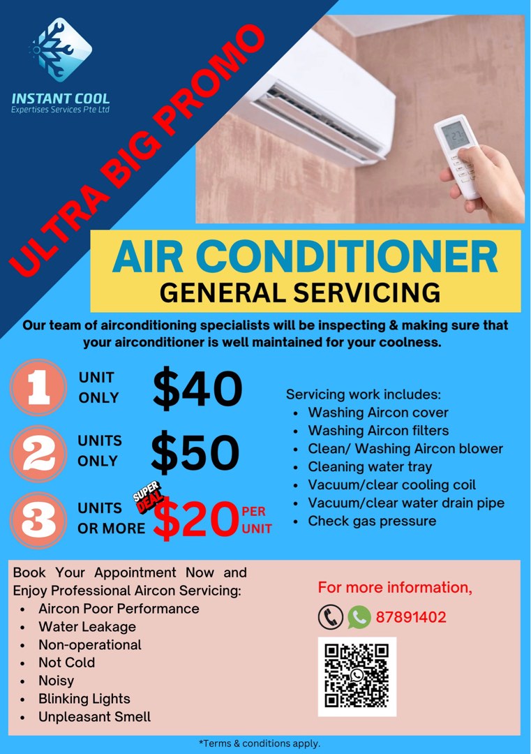 Aircon service, Home Services, Aircon Services, General Servicing on Carousell