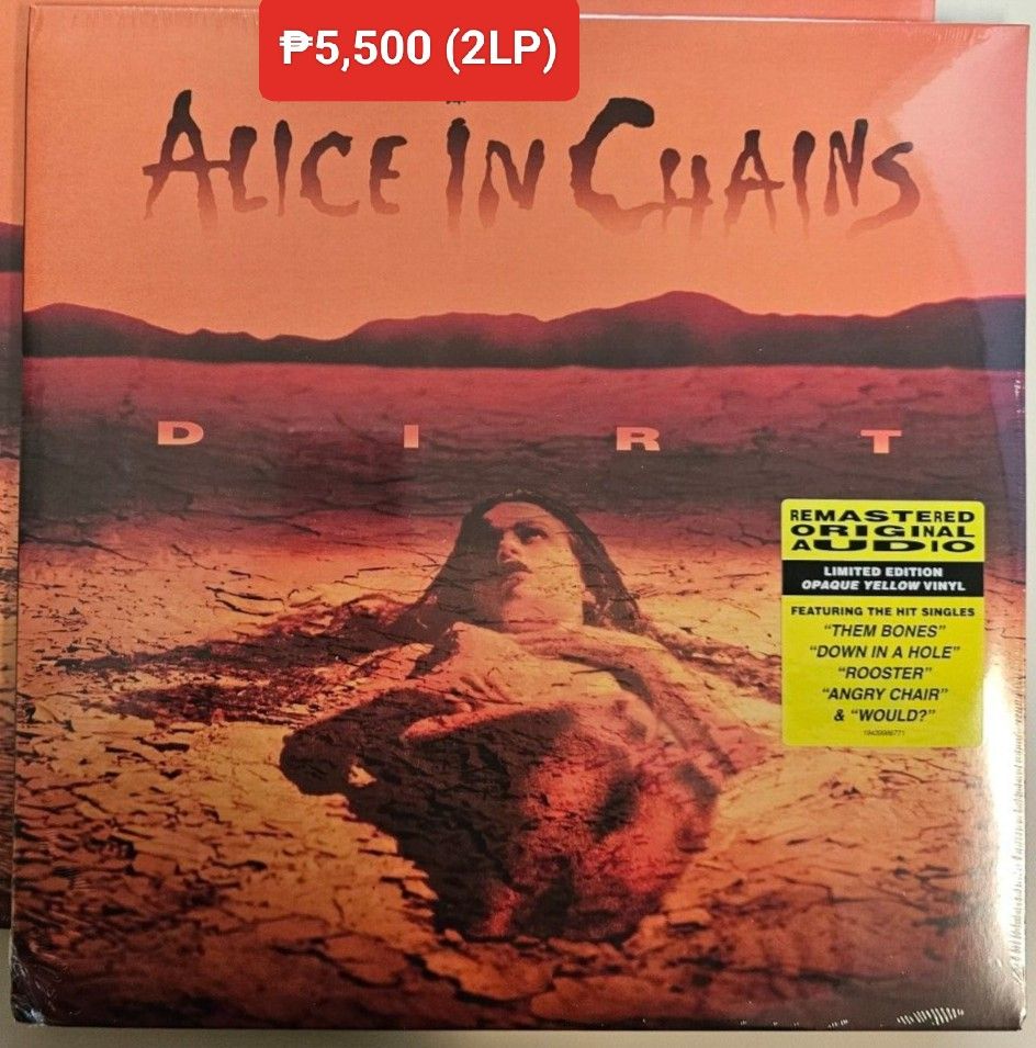Alice in Chains - Dirt Vinyl (Category: Vinyls) located in Manila. Submitted by ramonrobin.cruz (Listing ID 1250220423, Image 1). Description: Alice in Chains - Dirt brand new sealed made in E.U..
