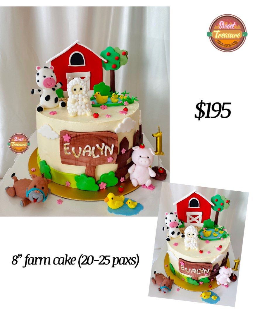 Birthday Cake - Farm Scene - Cakes and Balloons by Debbie