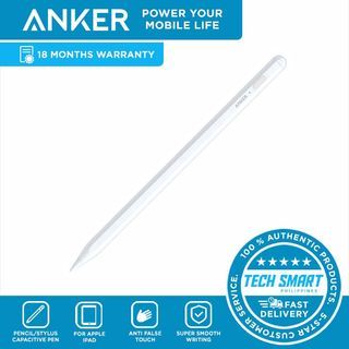 Anker Pencil Stylus Capacitive Pen Anti False Touch Alternative Apple Pencil 2nd Generation, for Note-Taking, Drawing, and Signing documents, Compatible with iPad/Mini/Air/Pro 12.9"