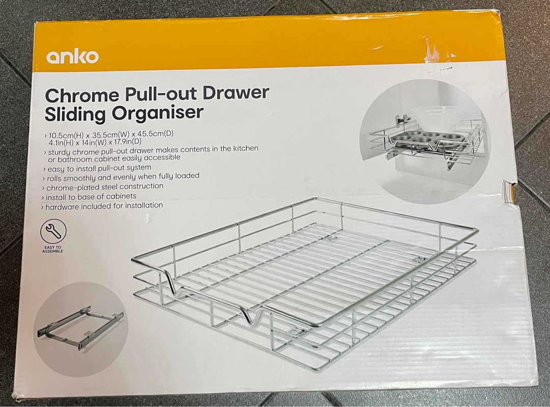 Anko Chrome Pull-out Drawer Sliding Organiser on Carousell