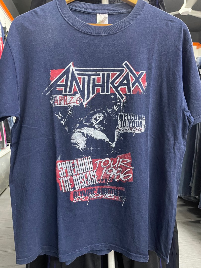 Anthrax Band, Men's Fashion, Tops & Sets, Tshirts & Polo Shirts on