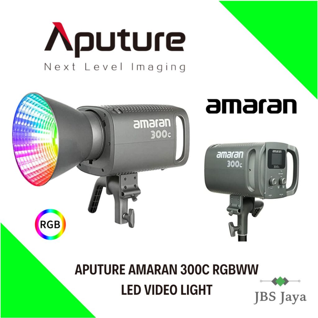 Aputure Amaran 300C RGBWW,300W Bi-Color 2500-7500K Bowens Mount video LED  Light