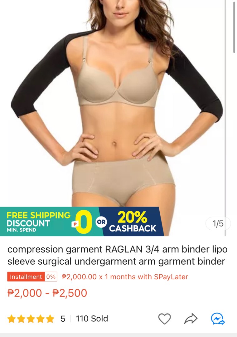 Arm liposuction compression garment faja, Women's Fashion, Undergarments &  Loungewear on Carousell