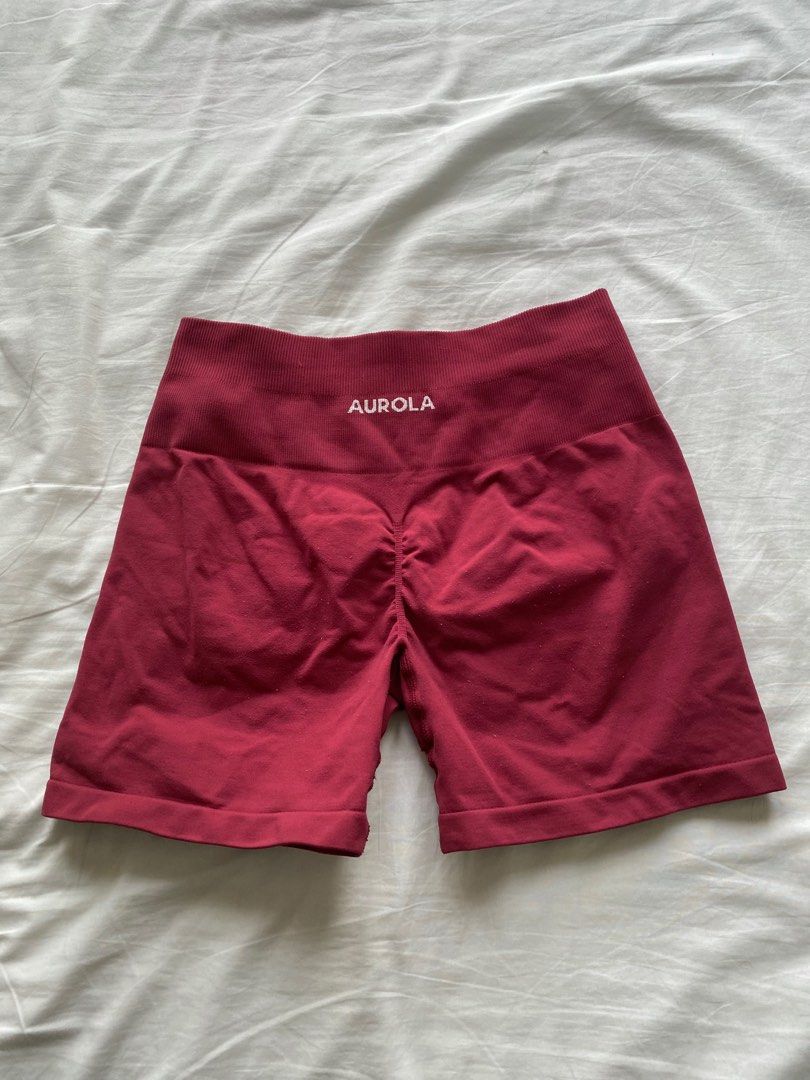 aurola dream collection shorts (tibetan red) size s gym shorts workout ,  Women's Fashion, Activewear on Carousell